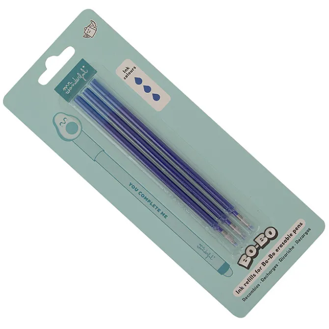 Mr Wonderful Lot de 3 Recharges d'Encre Bo-Bo - Bleu