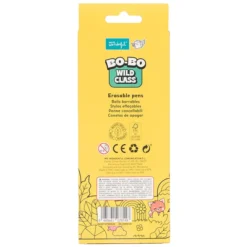 Mr Wonderful Lot de 3 Stylos Effaçables Bo-Bo - Morse, Surricate et Hippopotame