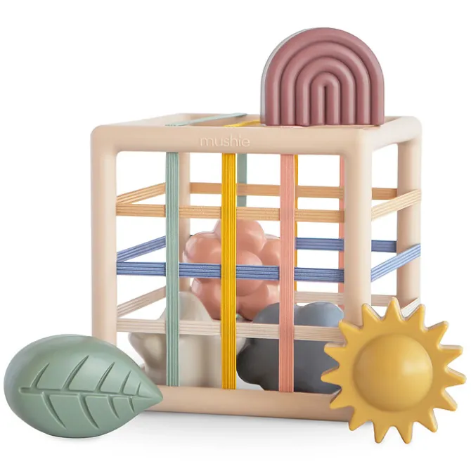 mushie Boîte à Formes avec Elastiques