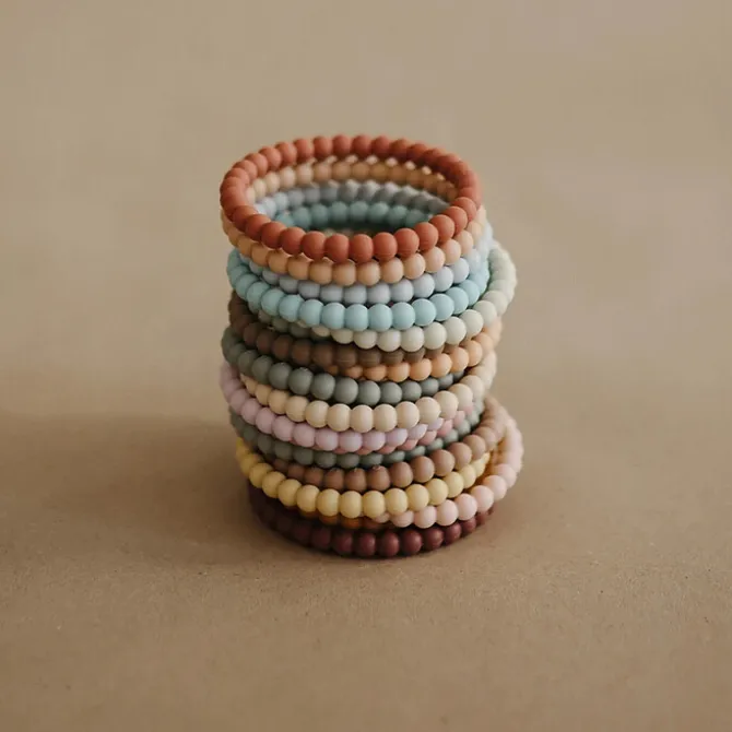 mushie Lot de 3 Bracelets de Dentition - Mellow, Terracotta & Periw