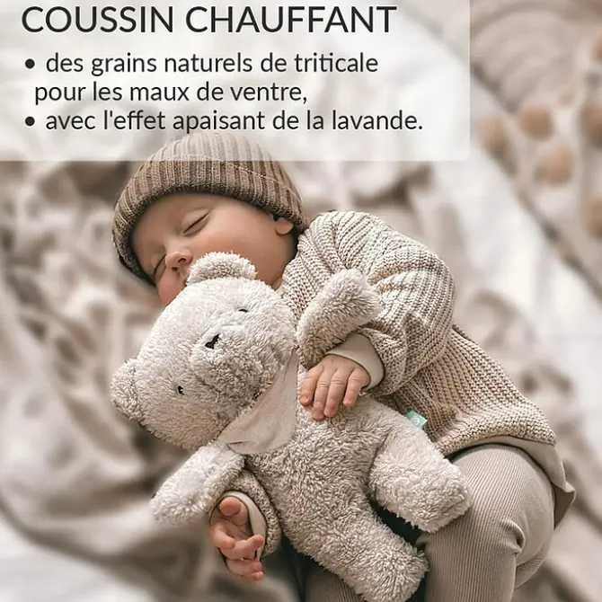 myHummy Peluche Veilleuse Bouillotte Sèche Ourson - Beige