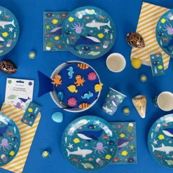My Little Day Lot de 8 Assiettes en Papier - Océan