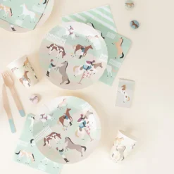 My Little Day Lot de 8 Assiettes en Papier - Cheval
