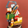 My Little Day Lot de 8 Décorations de Gâteau - Construction