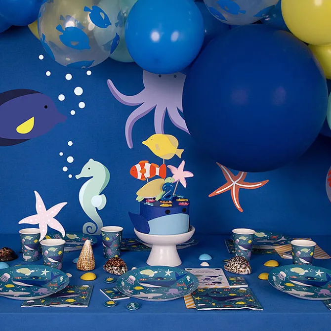 My Little Day Lot de 8 Gobelets en Papier Océan - 205 ml