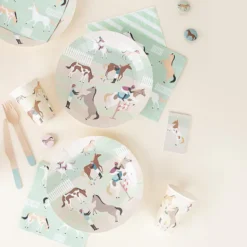 My Little Day Lot de 8 Gobelets en Papier Cheval - 205 ml