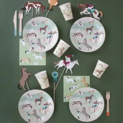 My Little Day Lot de 8 Gobelets en Papier Cheval - 205 ml
