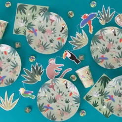 My Little Day Lot de 8 Gobelets en Papier Tropical - 205 ml
