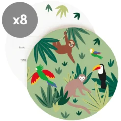 My Little Day Lot de 8 Invitations Tropical