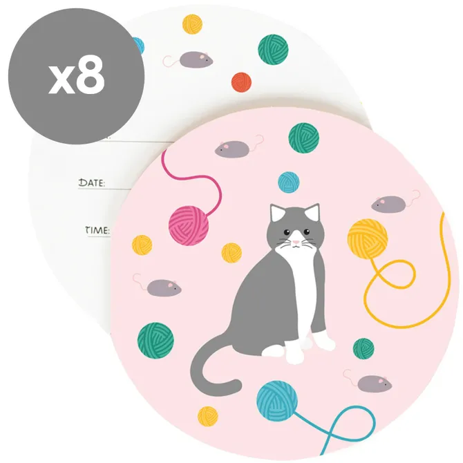 My Little Day Lot de 8 Invitations Chat