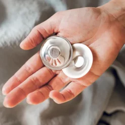 Noacups Lot de 2 Coupelles d'Allaitement en Argent - Taille Unique