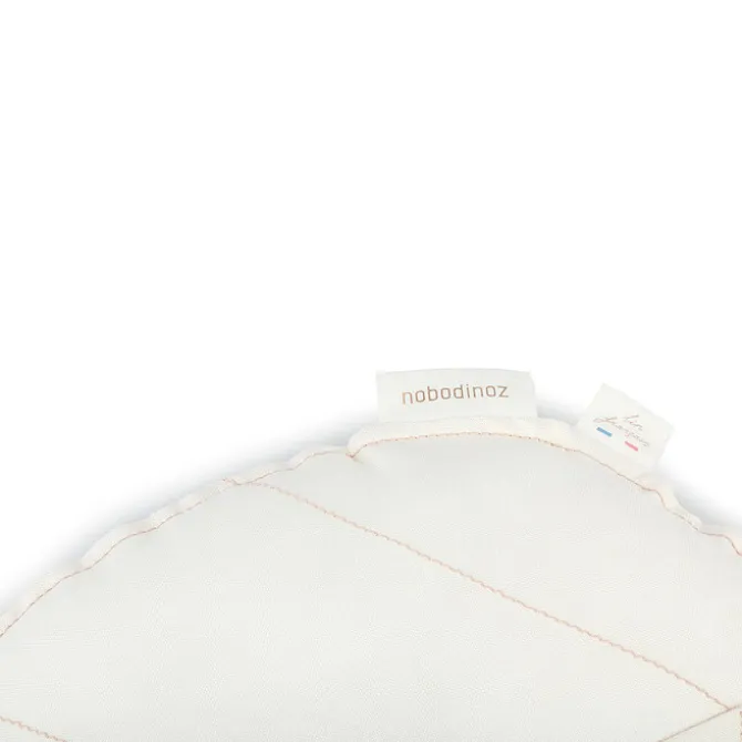 Nobodinoz Coussin Feuille Lin Français - Off White
