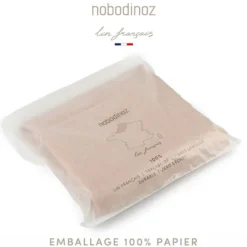 Nobodinoz Coussin Feuille Lin Français - Sand