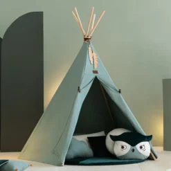 Nobodinoz Coussin Hibou - Eden Green