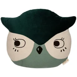 Nobodinoz Coussin Hibou - Eden Green