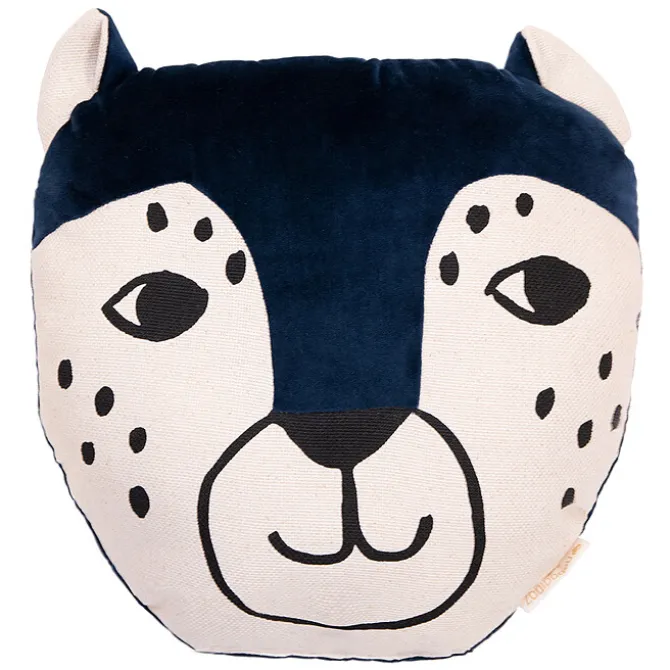 Nobodinoz Coussin Leopard - Night Blue
