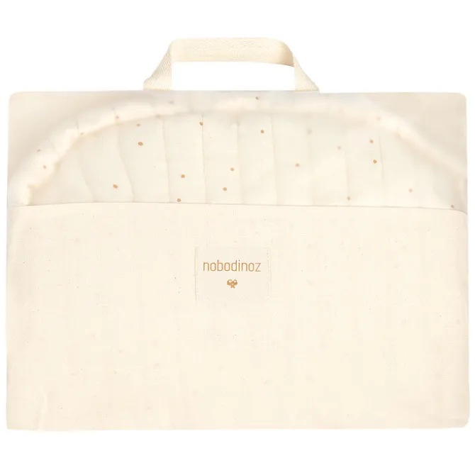 Nobodinoz Coussin pour Chaise Haute Growing Green - Honey Sweet Dots & Natural