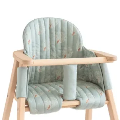 Nobodinoz Coussin pour Chaise Haute Growing Green - White Gatsby & Antique Green