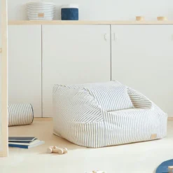 Nobodinoz Fauteuil Chelsea St. Germain - Rayures Bleues