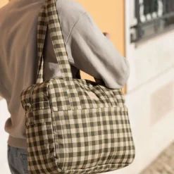 Nobodinoz Sac à Langer Hyde Park - Green Checks
