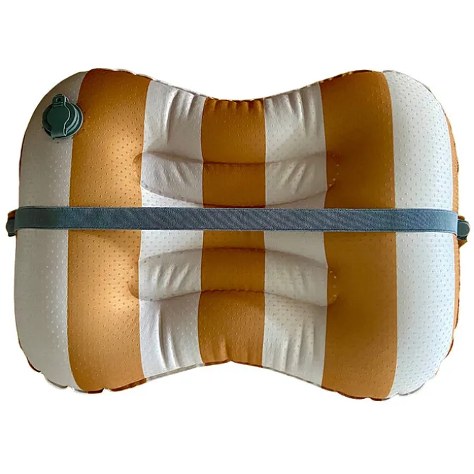 NOUI NOUI Coussin de Chaise Nomade - Stripes Nude Mustard
