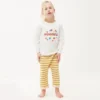 Oeuf NYC Pantalon à Rayures Blanc et Mimosa - 12 Mois