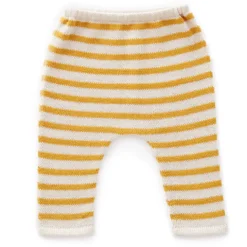 Oeuf NYC Pantalon à Rayures Blanc et Mimosa - 6 Mois