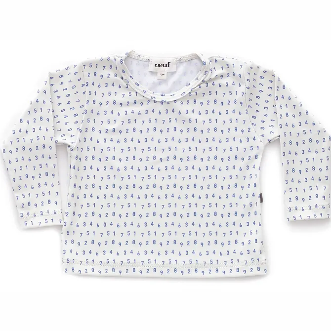 Oeuf NYC T-Shirt de Bain Numbers - Blanc - 6 Mois