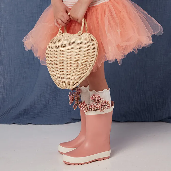 Olli Ella Panier en Rotin Coeur - Paille
