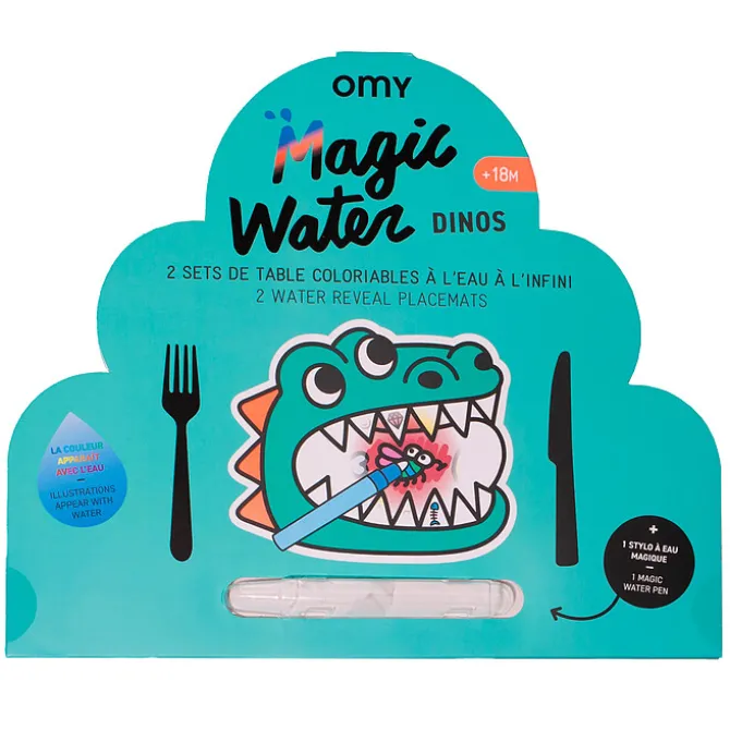 Omy Lot de 2 Sets de Table à l'Eau - Dino