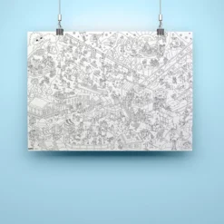 Omy Poster à Colorier - I Love Winter