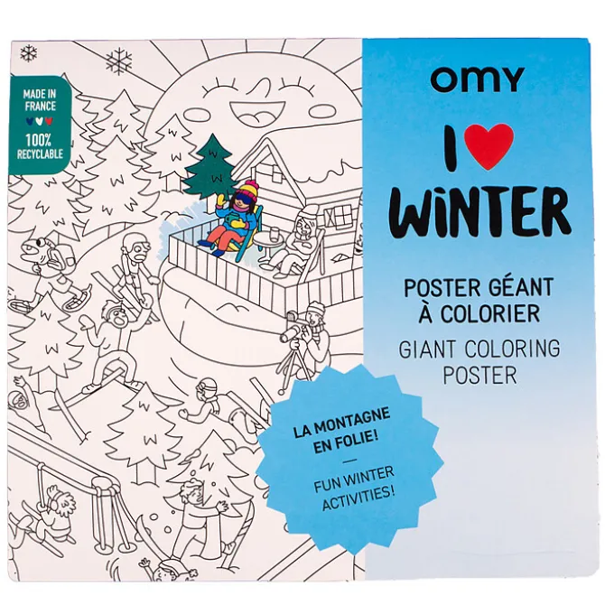 Omy Poster à Colorier - I Love Winter