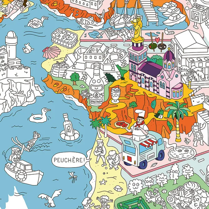 Omy Poster à Colorier - Marseille