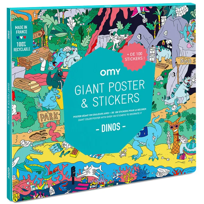Omy Poster à Sticker - Dinos