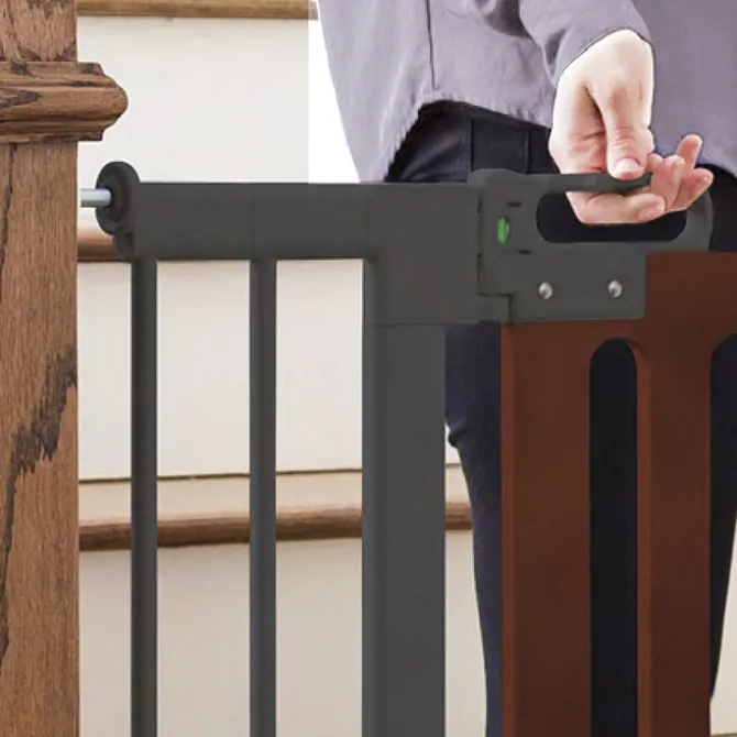 Oskö Lot de 2 Extensions Barrière de Sécurité Pression - Gris