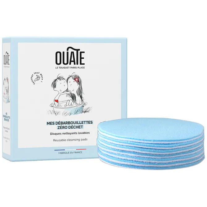 OUATE Lot de 7 Débarbouillettes Zéro Déchet