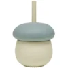 OYOY Verre avec Paille Champignon - Off White Blue