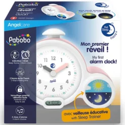 Pabobo Kid'Sleep Clock Mon Premier Réveil - Rose