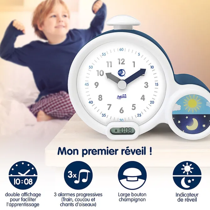 Pabobo Kid'Sleep Clock Mon Premier Réveil - Bleu