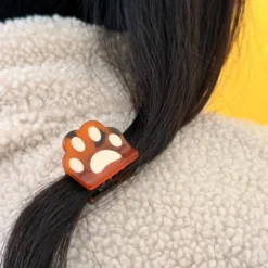 Pasteq Mini Pince Cheveux - Patte de Chat Caramel