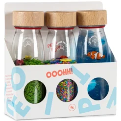 Petit Boum Lot de 3 Bouteilles Sensorielles Sound - Coccinelles Boutons Poisson