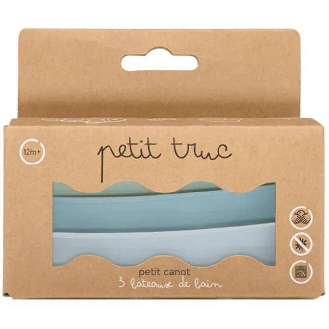 Petit Truc Lot de 3 Bateaux de Bain Petit Canot - Ocean
