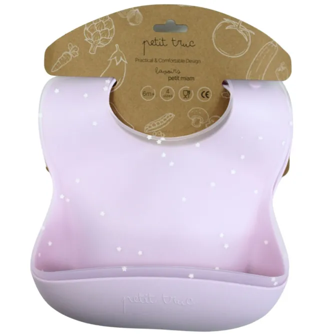 Petit Truc Lot de 2 Bavoirs Silicone Petit Miam - Marshmallow