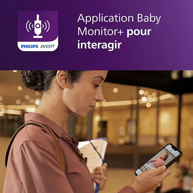 Philips Avent Ecoute-bébé Connecté Intelligent Premium SCD971/26