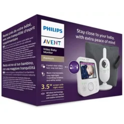 Philips Avent Ecoute-bébé Vidéo 3,5 pouces SCD892/26