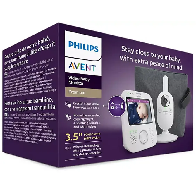 Philips Avent Ecoute-bébé Vidéo 3,5 pouces SCD892/26