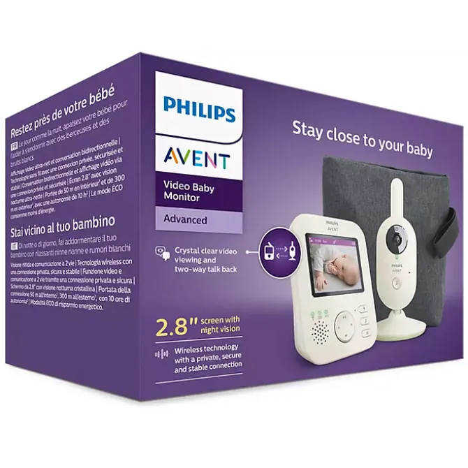 Philips Avent Ecoute-bébé Vidéo 2,8 pouces SCD882/26