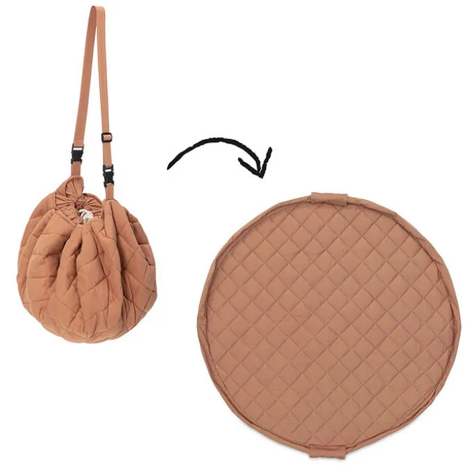 Play&Go Sac à Jouets et Tapis de Jeux Coton Bio - Tawny Brown
