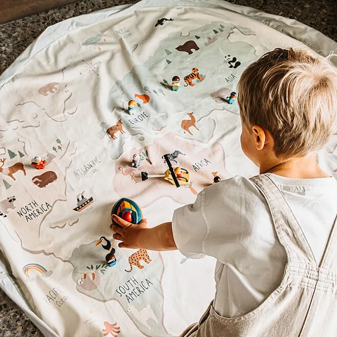 Play&Go Sac à Jouets Noomad - Worldmap Colour