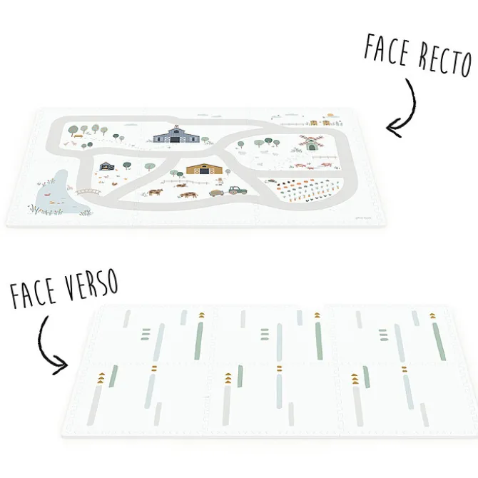 Play&Go Tapis de Jeux Réversible TILOO - Farm